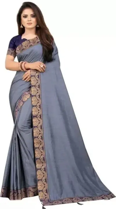 Jacquard Zari Work Silk Blend Saree with Blouse Piece