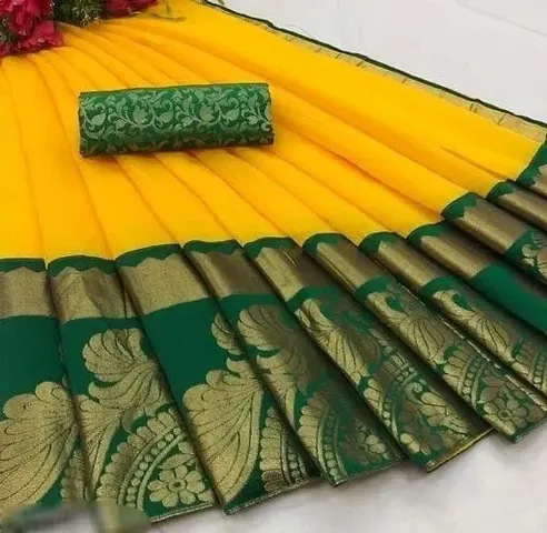 Hot Selling Chanderi Cotton Saree with Blouse piece 