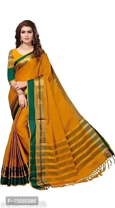 Chanderi Cotton Lace Work Saree with Blouse piece