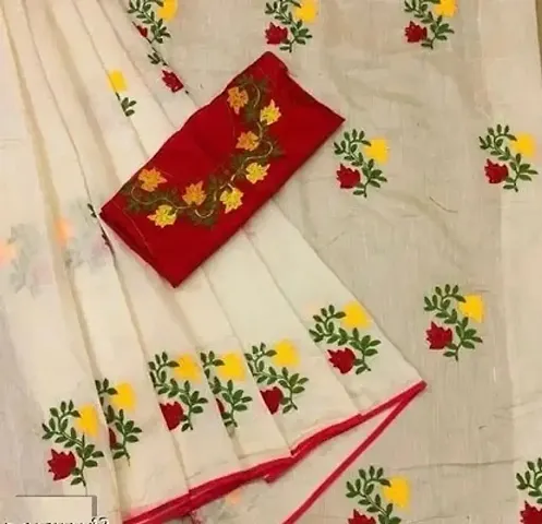 Elegant Chanderi Cotton Saree with Blouse piece 