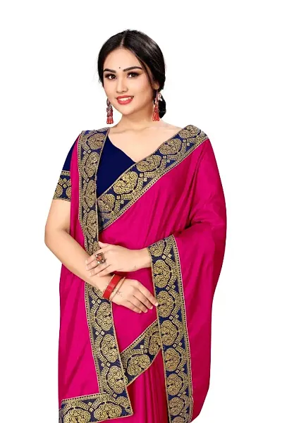 Classic Art Silk Lace Work Sarees with Blouse piece