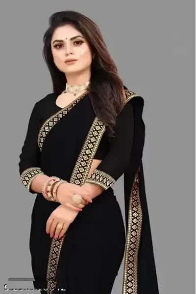 Stylish Fancy Designer Georgette Saree With Blouse Piece For Women