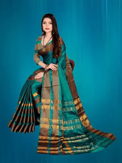 New Elegant Cotton Sarees with Blouse Piece