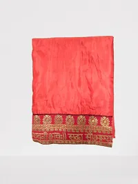 Stylish Red Art Silk Saree with Blouse piece For Women-thumb3