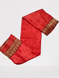 Stylish Red Art Silk Saree with Blouse piece For Women-thumb2