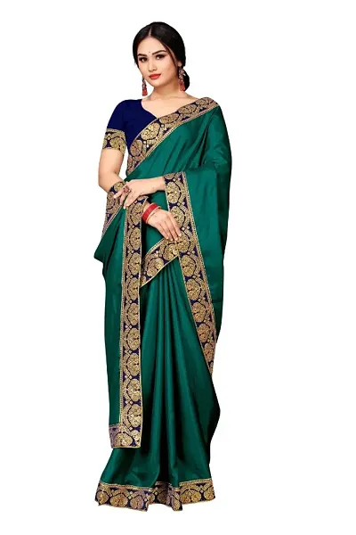 Art Silk Lace Work Saree with Blouse piece