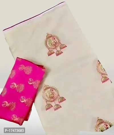 Chanderi Cotton Embroidered Saree with Blouse piece