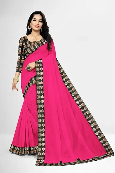 Chanderi Lace Work Saree with Blouse piece