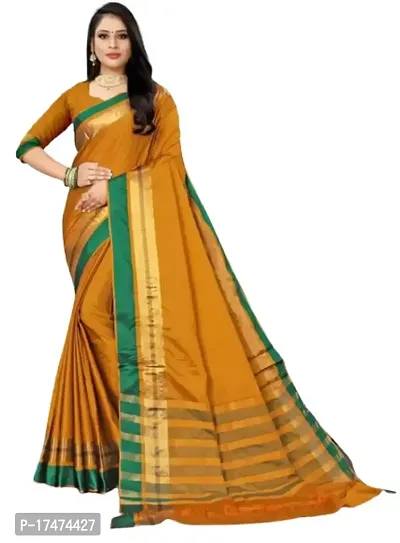 Cotton Silk Lace Work Saree with Blouse piece-thumb0