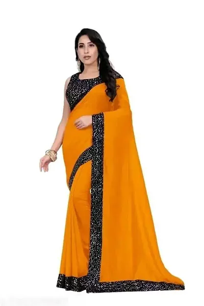 FLOURIOUS Araina Fashion Bollywood Style Designed Sequence Lace Saree With Velvet Unstitched Blouse