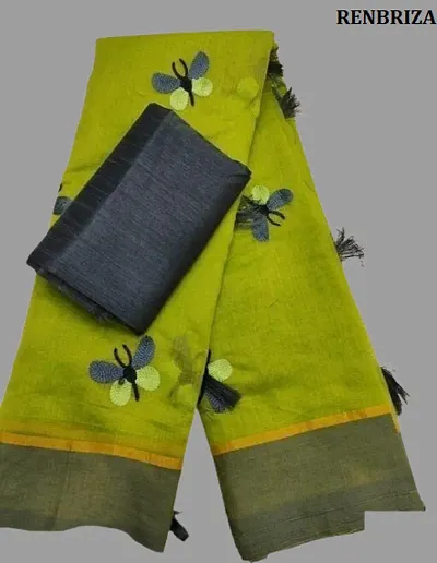 Elegant Chanderi Cotton Saree with Blouse piece 