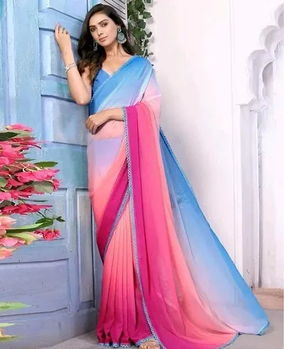 Georgette Saree with Blouse piece