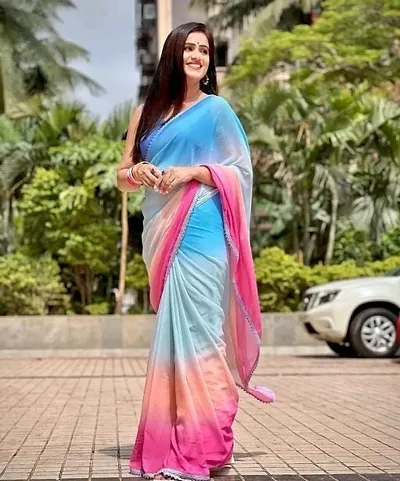 Georgette Saree with Blouse piece