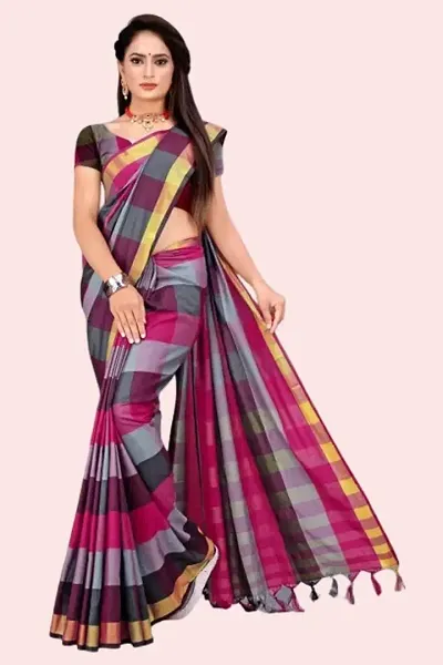 Cotton Silk Sarees With Blouse Piece