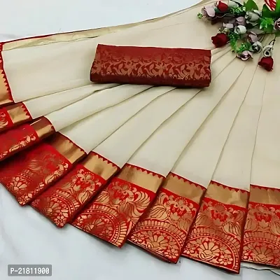 Cotton Silk Woven Design Saree with Blouse piece