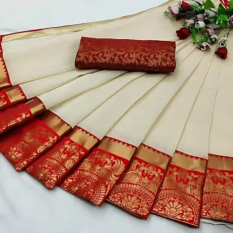 Silk Woven Design Saree with Blouse piece