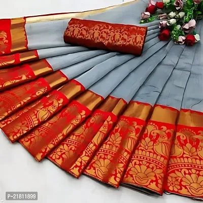 Cotton Silk Woven Design Saree with Blouse piece