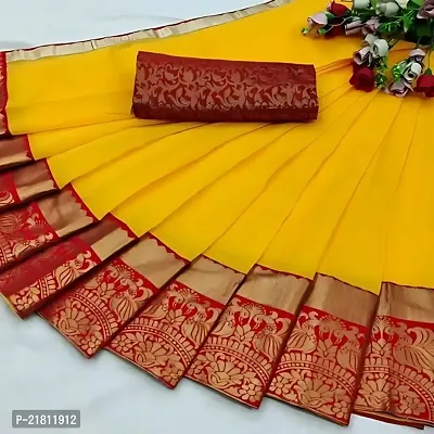 Cotton Silk Woven Design Saree with Blouse piece