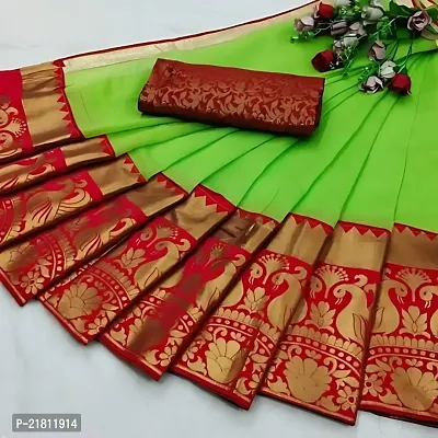 Cotton Silk Woven Design Saree with Blouse piece