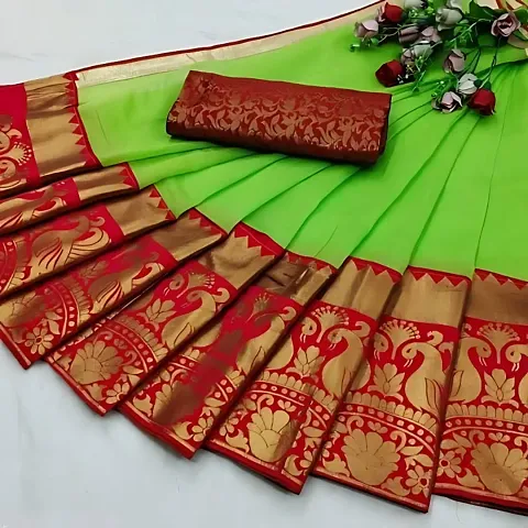 Silk Woven Design Saree with Blouse piece