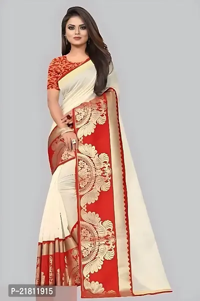 Cotton Silk Woven Design Saree with Blouse piece