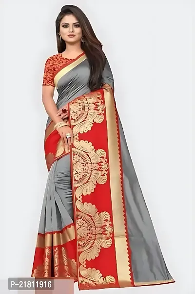 Cotton Silk Woven Design Saree with Blouse piece