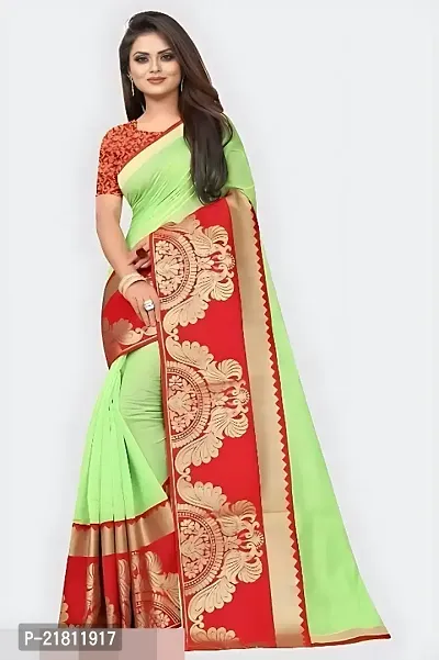 Cotton Silk Woven Design Saree with Blouse piece