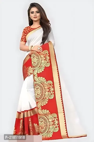 Cotton Silk Woven Design Saree with Blouse piece