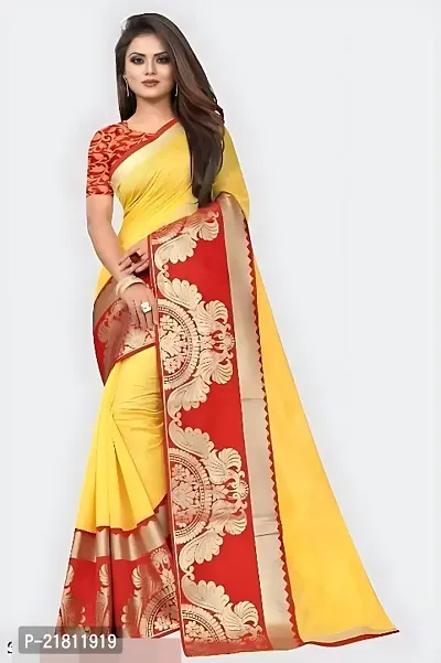 Cotton Silk Woven Design Saree with Blouse piece