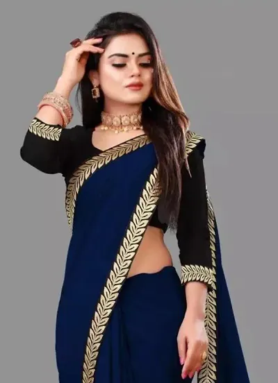 Trending Vichitra Silk Sarees with Blouse Piece