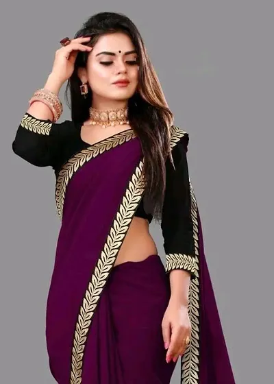 Trending Vichitra Silk Sarees with Blouse Piece