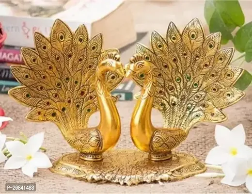 Double Peacock Pair Decorative Showpiece-thumb0