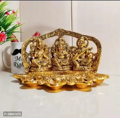 Lakshmi Ganesha Saraswati With 5 Face Diya