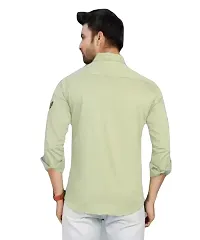 AARADHYA CREATIONS Mens Solid Casual Cotton Blend Full Sleeve with 2 Pocket and Branded Collar for Casual, Business  Festive Wear-thumb1