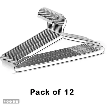 Modern Hard  Steel Cloth Hanger Pack of 12