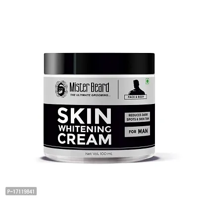 Mister Beard Skin Whitening Cream 100Gm|Removes Fine Lines And Tanning, Lightens, Nourishes Skin-thumb0