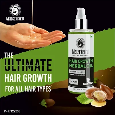 Mister Beard Hair Growth Herbal Oil Boosts Follicles Hair Oil With Growth Action| Stimulates The Roots And Prevents Baldness,100Ml-thumb3