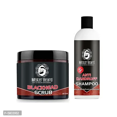 Blackhead Scrub 100gm with Anti Dandruff Shampoo 200ml-thumb0