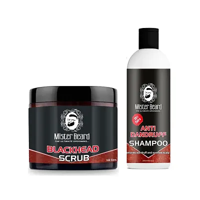 Blackhead Scrub 100gm with Anti Dandruff Shampoo 200ml