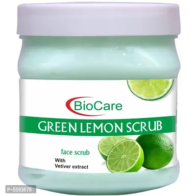 Biocare Green Lemon Scrub Face Scrub With Vetiver Extract 500Ml-thumb0