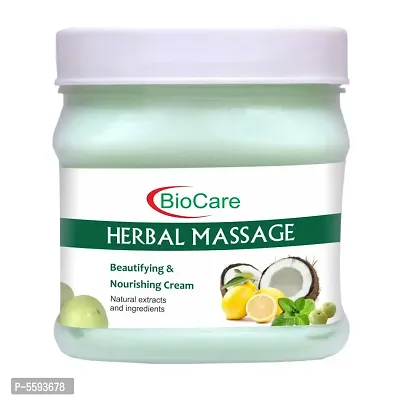 Biocare Herbal Massage Cream Beautifying  Nourishing Cream Natural Extracts  Ingredients 500Ml