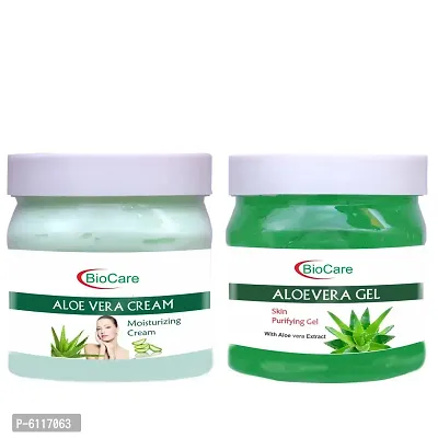 Biocare Aloevera Cream 500 ml With Aloevera Gel 500 ml-thumb0