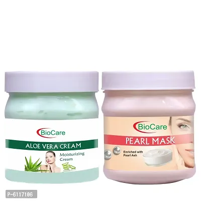 Biocare Aloevera Cream 500 ml With Pearl Mask 500 ml-thumb0
