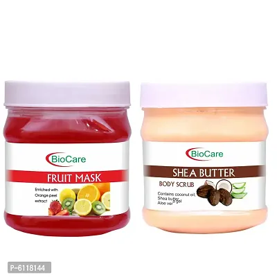 Biocare Fruit Mask 500 ml With Shea Butter Scrub 500 ml-thumb0