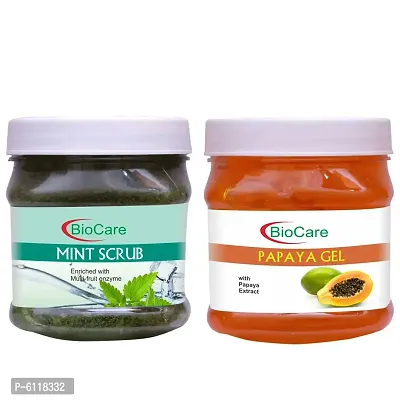 Biocare Mint Scrub 500 ml With Papaya Gel 500 ml-thumb0