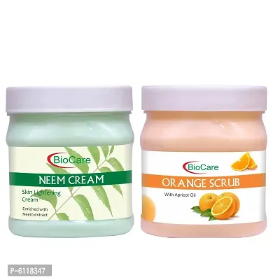 Biocare Neem Cream 500 ml With Orange Scrub 500 ml-thumb0