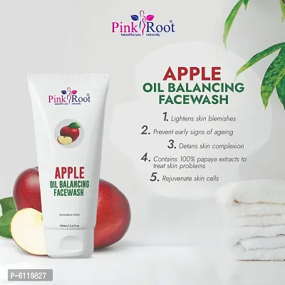 Pink Root Vitamin C Massage Gel 100gm With Apple Oil Balancing Facewash 100ml-thumb3