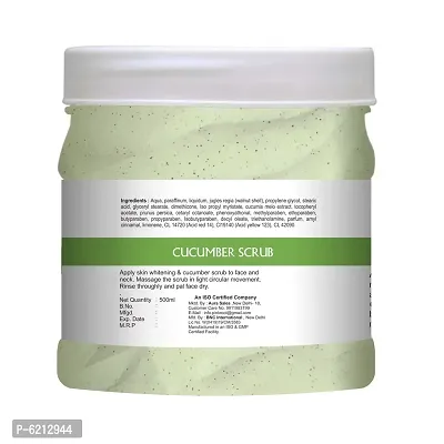 Pink Root Cucumber Scrub With Skin Whitening And Cucumber Extracts - 500 ml-thumb3