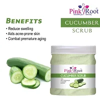 Pink Root Cucumber Scrub With Skin Whitening And Cucumber Extracts - 500 ml-thumb3