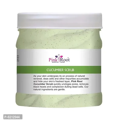 Pink Root Cucumber Scrub With Skin Whitening And Cucumber Extracts - 500 ml-thumb2